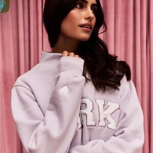 ARK Heart Embroidered Lavender Sweatshirt